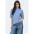 ONLY T-shirt met backprint blauw