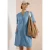 Knielange jurk in denimlook