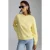 Oversized sweatshirt met geribde ronde hals