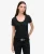 Superdry Vrouwen Studios T-shirt met Laag Uitgesneden Ronde Hals Zwart