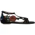Gucci Ophelia Bloem-geborduurde Hoofdsandalen in Zwart Leer