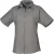 Premier Popeline blouse met korte mouwen / Gewoon werkoverhemd (Donkergrijs)