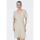 ONLY linnen zomerjurk beige
