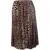 leopardprint zijden geplooide midi rok
