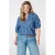 MS Mode rechtvallend blousetop Plus Size – blauw