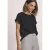 Street One Dames 2-in-1-Shirt van chiffon met boothals in Zwart