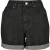 Urban Classics Ladies High Waist Boyfriend Shorts Black Washed