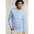 River Woods Basic Merino Crew Neck Pullover Dolphin Mix Blue