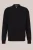 Fundamentals – Heren slim fit trui met rits – Slim Fit – Zwart – Katoen –