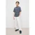 Mango Kids casual broek met linnen wit