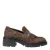 Floris van Bommel Maddi 02.02 suède loafers met blokhak en profielzool – donkerbruin