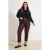 Trendyol Curve Dames Bordeaux Effen Mom Hoge taille Grote maten Jeans