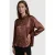 Dames Effen Geweven Shirt-Kraag T-Shirt