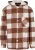 Urban Classics – Big Check with hood Jacket – M – Creme/Oranje