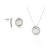 Orphelia Dames 925 Sterling Zilveren Set: Ketting-Pendant + Oorbellen – Zilver SET-5901