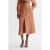 Reiss Axelle Linen Midi Skirt — Rust