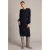 Yest gebreide jurk met ceintuur – donkerblauw