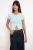 TRENDYOLMİLLA Dames Blauw Effen Kort Getailleerd Blouses