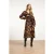 Smashed Lemon Midi dierenprint jurk met ceintuur in bruin en zwart |