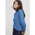 Street One Dames Shirt met capuchon in Blauw