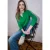 Street One Studio Dames Shirt met lange mouwen en ruches in Groen