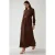 Gestructureerde Maxi Jurk met Ronde Hals