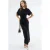 Effen Mouwloze Bodycon Midi Jurk