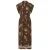 Saint Tropez midi jurk bruin