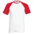 Fruit Of The Loom Heren baseballshirt met korte mouwen (Wit/Rood)