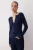 TRENDYOLMİLLA Dames Donkerblauw Effen Lang Getailleerd Vesten