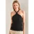 Geverfde Gebreide Halterkraag Blouse