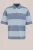 WE Fashion – Heren boxy fit polo met streep – Boxy Fit – Blauw – Katoen –