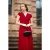 Topvintage exclusive ~ Rinda maxi-jurk in lippenstiftrood