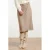 Smashed Lemon midi A-lijn rok met ceintuur, print en wol – beige