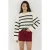 Gestreepte Relaxed Fit Cropped Trui