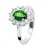 Ring EMERALD 0,85 Cts Marquise Diamonds 0,36 Cts Wit Goud 18 Karaat