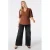 MS Mode overslagtop met glitters en krijtstreep – camel