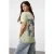 TRENDYOLMİLLA Dames Groen Bloemen Kort Oversized T-shirts
