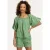 Shiwi Ladies Elza Blouse 3d Palm Embro Green Greek Palm