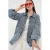 Oversized Denim Jacket met Hemdcaller