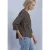 Blouse met 3/4-mouwen, split in de hals en print