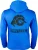 Heren wandelhoodie fleece hoodie outdoor met logo blauw