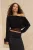 TRENDYOLMİLLA Dames Zwart Effen Lang Getailleerd Blouses