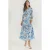 V-hals Bloemen Maxi Jurk met Strik