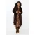 EsQualo Coat Shawl Collar Fake Fur Chocolate