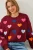 Geborduurd Hartpatroon Crewneck Sweatshirt