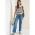 Cecil Dames Shirt met ronde hals en rimpels in Groen
