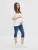 MAMALICIOUS Jeans ‘SARNIA’  blauw denim / lichtgrijs