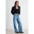 TRENDYOLMİLLA Dames Blauw Effen Wijde pijp Normale taille Jeans