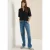 Blouse met gespleten hals en elastische zoom